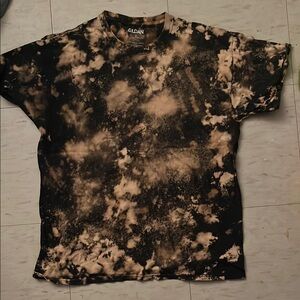 Gildan Black and Tan Tie-Dye T-Shirt
